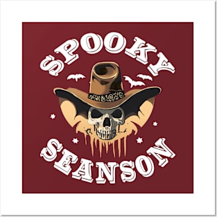 A spooky cowboy skull on Halloween Posters and Art